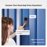 Aqara Smart Doorbell Camera G410 with Chime, 2K, HomeKit Secure Video, 2-Way Audio, Built-in Matter Hub, Wireless/Wired, Supports Apple Home, Alexa, Google, Home Assistant, 2.4G/5GHz Wi-Fi, Black - Image 3