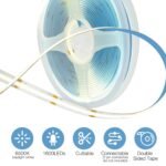 DAYBETTER COB LED Strip, 16.4 ft White LED Strip Lights, Dimmable LED Light Strip 6500K Bright Daylight White, 24V, 1600LEDs, 2835 Flexible LED Tape Light for TV, Bedroom, Kitchen Cabinet, Closet - Image 5