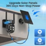 Heyall 2.4G/5G WiFi 6 Wireless Outdoor 360° View Security Camera, 2K, Solar Powered 4MP, Color Night Vision, AI Human Detection, Pan/Tilt, Spotlight & Siren, 2-Way Talk, Cloud/SD Storage, IP65 - Image 4