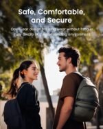 mojawa Aerra Bone Conduction Sport Headphones, IP67 Waterproof Workout Earphones, Open-Ear, Wireless Bluetooth with Mic, Secure and Comfortable for Running and Cycling, Black - Image 2