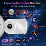 DAYBETTER Galaxy Projector for Bedroom, 4k HD 13 in 1 Star Projector Galaxy Light, Star Night Light Projector with Meteor, Planetarium Projector for Kids Bedroom Birthday Christmas Gift (White) - Image 2