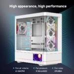Jungle Leopard Interstellar V4 120mm PC Case Fan|Computer Cooling ARGB CPU Cooler Daisy Chain Fan|Three-Mode Digital Display|Infinity Mirror Design|600-2100 PWM Control|Triple Pack (White Forward) - Image 6