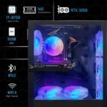 STGAubron Gaming PC Computer Desktop, Intel Core i7 8th Gen up to 4.1G, GeForce RTX 3050 6G, 16G DDR4, 512G SSD, WiFi 6, BT 5.2, RGB Fan x6, Windows 11 Home - Image 3