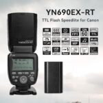 YONGNUO YN690EX-RT Camera Flash for Canon, TTL HSS 1/8000s GN60 Wireless Flash Speedlite, 2000mAh Li-ion Battery with Type-C Charging Interface, Support Optical Master and Slave Function - Image 2