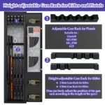 KAER 3-5 Gun Safes for Home Rifle and Pistols, Quick Access Safes for Shotguns, cabinets with Adjustable Rack, Pockets and Removable Shelf - Image 3