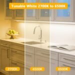 DAYBETTER COB LED Strip Lights, Tunable White(2700K-6500K) COB LED Lights with 3040 LEDs, 24V Adapter, RF Remote, Dimmable High Density Uniform LED Strip for Bedroom, Kitchen, Cabinet, CRI90+, 16.4ft - Image 3