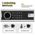 KAER Gun Safe, Large 8-12 Gun Cabinet for Home Defense with Electronic Keypad | Secure Rifle & Shotgun Safe with Adjustable Shelf, Rifle Rack for Pistols and Ammunition Storage - Image 5