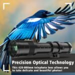 EF/EF-S 420-800mm F8.3 Telephoto Zoom Lens(MF) for Canon EOS Rebel T8i/T7i/T7/T6i/T5/T3i/T2i/XSi/SL3/SL2/T100/90D/80D/70D/50D/5D Mark IV/6D II/7D II/1D X III II-Manual Focus DSLR Cameras Lenses(Black) - Image 2