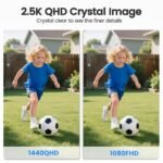 Heyall 2.4G/5G WiFi 6 Wireless Outdoor/Indoor Security Camera, Solar Powered 2.5K 4MP, Cloud/SD Storage, Color Night Vision, AI Human Detection, Spotlight & Siren, 2-Way Talk, Dual Band, IP65 - Image 4