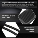 SAMA SM360 Black Adjustable Liquid Cooler LCD Display Screen with 3x120mm Addressable ARGB PWM Silent Fan 360mm AIO Radiator - Image 4