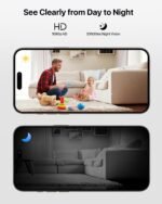 ZOSI Indoor Security Camera, 2Pack 1080P Home WiFi Camera with Phone App, Smart Motion Detection,2 Way Audio, Night Vision,C688 Baby/Pet Monitor,Memory Card/Cloud Storage,Works with Alexa,Plug-in - Image 5