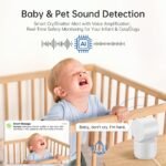 SYMYNELEC 5GHz Security Camera Indoor: 2K Baby Monitor with Phone App - Pet Camera with Speaker for Dog/Cat Owners - AI Motion Detection One-Touch Call Auto Tracking IR Night Vision TF/Cloud Storage - Image 7