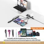 Key Power 230-Watt Step Down 220V to 110V Voltage Converter & International Travel Adapter/Power Converter with USB-C Port 18W - [Use for USA Appliance Overseas in Europe, AU, UK, Ireland, etc.] - Image 6