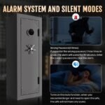 KAER Fireproof Gun Safe Biometric 20 Gun Safe for Rifles and Pistols 30 Minute Fire Protection Heavy-Duty Fingerprint Gun Cabinet for Shotguns with Digital Keypad, Large Quick Access (Grey) - Image 7