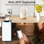 DAYBETTER Smart Plug Mini 15A, Smart Home WiFi Outlet Compatible with Alexa & Google Home, App Remote Control & Timer Function, No Hub Required, 2.4GHz WiFi Only, ETL&FCC Certified，White, （5-Pack) - Image 3