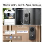 Aqara Smart Doorbell Camera G410 with Chime, 2K, HomeKit Secure Video, 2-Way Audio, Built-in Matter Hub, Wireless/Wired, Supports Apple Home, Alexa, Google, Home Assistant, 2.4G/5GHz Wi-Fi, Black - Image 8