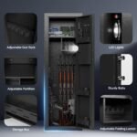 KAER 12-14 Gun Safe for Home Rifle and Pistols Biometric Gun Safes & Cabinets Clearance Gun Cabinet for Rifles and Shotguns,Gun Safe for Handgun with Digital Keypad Adjustable Shelves Unassembled - Image 2