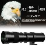 EF/EF-S 420-800mm F8.3 Telephoto Zoom Lens(MF) + T-Mount for Canon EOS Rebel T8i/T7i/T7/T6i/T5/T3i/T2i/XSi/SL3/SL2/T100/90D/80D/70D/50D/5D Mark IV/6D II/7D II/1D X III II - Manual DSLR Cameras Lenses - Image 4
