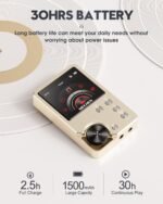 MECHEN M30 HiFi MP3 Player, Lossless DSD High Resolution Digital Audio Music Player, High-Res Portable Audio Player with 64GB Memory Card (Gold) - Image 6