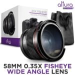 Altura Photo 58MM 0.35x Fisheye Wide Angle Lens (w/Macro Portion) for DSLR Cameras EOS Rebel 70D 77D 80D 90D T8i T7 T7i T6i T6s T6 T5i T5 T4i T3i T100 SL1 SL2 SL3 - Image 3