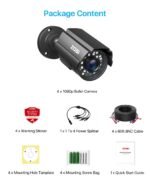 ZOSI 4PK 1920TVL 1080P Security Camera 3.6mm Lens 2MP CCTV Camera Home Security Day Night Waterproof Camera for 1080P/5MP/4K HD-TVI Analog DVR System - Image 8