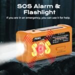 PRUNUS J-366 Emergency Radio- NOAA Weather Alert, 3-in-1 Charging Cables, 5-Way Power(7400mWh/AAA Battery/Hand Crank/Solar/USB-C), AM/FM, SOS Alarm, Flashlight, Compact for Bag, NOAA Weather Radio - Image 6