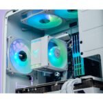 JONSBO CR1400 EVO ARGB White CPU Cooler,ARGB Mute Series air Cooling, CPU Fan Height 130mm,92mm Fan Mini CPU Cooler,4 Copper Heat Pipes Air heatsink Tower Radiator, for AM5/AM4 Intel LGA1851/1700 - Image 2