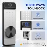 KAER Gun Safe, 10-14 Biometric Gun Safe for Rifles and Pistols, Large Gun Safes for Home, Gun Cabinets for Rifles and Shotguns, Rifle Safe with Built-in Cabinet and Removable Gun Racks - Image 4