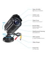 ZOSI 1080P CCTV Camera Outdoor Indoor Hybrid 4 in 1 HD TVI/CVI/AHD/CVBS Home Security Cameras System,Night Vision,Waterproof Metal Housing Bullet Cam For 960H,720P,1080P,5MP,4K analog Surveillance DVR - Image 8