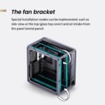 JONSBO BO400 ATX Mid Tower PC Case, Aluminum Frame, Back-Connect MB,High Comp Gaming Dual Chamber Computer Case,GPU 435mm/PSU 200mm/AIO360x3,Top Front Interchangeable Glass/Mesh Desktop Display - Image 6