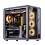 JONSBO BO400 ATX Mid Tower PC Case, Aluminum Frame, Back-Connect MB,High Comp Gaming Dual Chamber Computer Case,GPU 435mm/PSU 200mm/AIO360x3,Top Front Interchangeable Glass/Mesh Desktop Display - Image 7