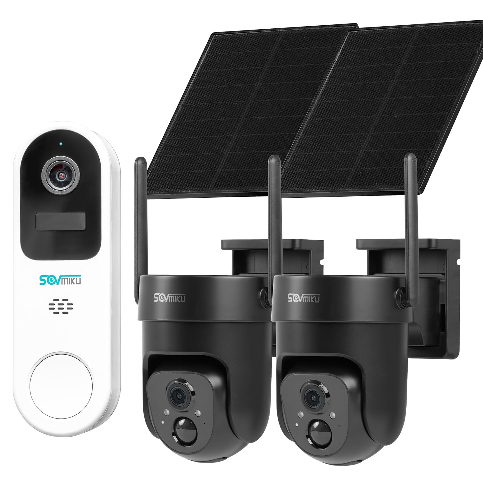 71V8T2JGHL.jpg Vicohome 2QB 2K AI Solar Security Camera and DB3 2K Smart Video Doorbell with Chime, Battery Powered Cam, Two Way Audio, Motion Detection,Color Night Vision, Easy to Setup,Audible Flashlight Siren - Image 1