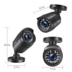 ZOSI 1080P 4 Pack HD TVI Security Cameras, 80ft Night Vision, Outdoor Indoor Weatherproof Bullet Camera for 1080P/5MP/4K HD TVI Analog CCTV DVR System - Image 9