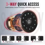 KAER 12-15 Gun Safe, Biometric Gun Safes, Gun Safe for Rifles and Pistols, Gun Cabinet, Gun Safes for Rifles,Gun safes for Home with Gun Racks and Removable Shelves - Image 4