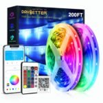 DAYBETTER Led Strip Lights 200 ft (2 Rolls of 100 ft) Ultra Long Smart Light Strips with App Voice Control Remote, RGB Music Sync Color Changing Lights for Bedroom, Kitchen, Party,Home Decoration