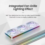 JONSBO ZA-360W PC Case Fan,All(3)-in-One,Single Frame Unit 120mm ARGB,PWM, Silent Computer Fan with 4-Sides Infinity Mirror 2400RPM,28mm Thick Multiple Led Beads, Installation Ref to Tips - Image 3