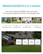 ZOSI 1080P CCTV Camera Outdoor Indoor Hybrid 4 in 1 HD TVI/CVI/AHD/CVBS Home Security Cameras System,Night Vision,Waterproof Metal Housing Bullet Cam For 960H,720P,1080P,5MP,4K analog Surveillance DVR - Image 2