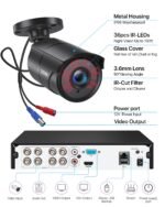 ZOSI 4 Pack 1080p Home Security Cameras with Audio Recording,Built-in Microphone,2MP 1920TVL HD-TVI Outdoor Indoor CCTV Cameras with 120ft IR Night Vision Weatherproof Surveillance Bullet Camera - Image 8