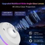 DAYBETTER Galaxy Projector for Bedroom, 4k HD 13 in 1 Star Projector Galaxy Light, Star Night Light Projector with Meteor, Planetarium Projector for Kids Bedroom Birthday Christmas Gift (White) - Image 5