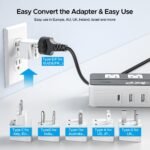 Key Power 230-Watt Step Down 220V to 110V Voltage Converter & International Travel Adapter/Power Converter with USB-C Port 18W - [Use for USA Appliance Overseas in Europe, AU, UK, Ireland, etc.] - Image 4