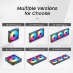 JONSBO ZB-360BR (Reverse) PC Case Fan,Reverse Blade Silent Computer Fan with 4-Sides Infinity Mirror,All-in-One, Single Frame Unit ARGB Fans,PWM,28MM Thick,Multiple Led Beads,Installation Ref to Tips - Image 3