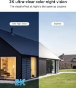 Jennov 4G LTE Cellular Solar Security Camera Wireless Outdoor, No WiFi Need Camera Home Security, 2K Color Night Vision, 360° PTZ, PIR Motion Detection, 2-Way Talk, IP65 Waterproof, Built-in SIM Card - Image 4