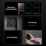 Aqara Smart Lock U100, Fingerprint Keyless Entry Door Lock with Apple Home Key, Touchscreen Keypad, Bluetooth Electronic Deadbolt, IP65 Weatherproof, Supports Apple HomeKit, Alexa, Google, IFTTT, Gray - Image 7