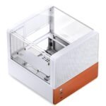 JONSBO V12 White Micro ATX Mid Tower PC Case, Hyperboloid Glass Desktop Design, Separated Cabinet Structure,Walnut Wood,MATX Desktop Computer Chassis, GPU<260mm,ATX PSU,Front 120mm*2(Built-in) White - Image 7