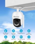 Jennov 5MP Wireless Security Camera System with Monitor – 8CH NVR Kit with 4 Outlet-Powered Cameras, 1TB HDD, Night Vision, Motion Detection, IP66, No Subscription, Home Surveillance Indoor/Outdoor - Image 2