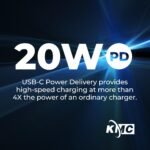 KMC 5-Outlet USB-C PD Surge Twist Retractable Power Strip Cord Reel, 2 USB-A & 1 USB-C Power Delivery, 735J Surge Protector, 8ft Retractable Extension Cord, 3-Prong Flat Plug, UL/ETL Certified, Gray - Image 4