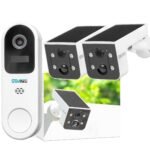 Vicohome 2CG6L Solar Security Camera Wireless Outdoor System and DB3 Video Doorbell with Chime,No NVR Needed,Battery Powered,Easy to Setup,Motion Detection,Two Way Audio,Color Night Vision