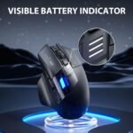 INPHIC A9 Explorer Wireless Mouse for Laptop, 2.4G/Bluetooth 5.0, RGB Lighting, 2400 DPI, Visible Battery, Type-C Charging - Image 3