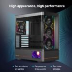Jungle Leopard Interstellar V4 120mm PC Case Fan|Computer Cooling ARGB CPU Cooler Daisy Chain Fan|Three-Mode Digital Display|Infinity Mirror Design|600-2100 PWM Control|Triple Pack (Black Reverse) - Image 6