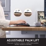 MEETION Ergonomic Keyboard, Wireless Computer Keyboard, Ergo Split Keyboard with Cushioned Wrist, Palm Rest, Curved Natural Typing, Full Size Rechargeable for Windows/Mac/Laptop/PC, Black - Image 4